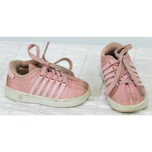 K-Swiss Baby Girls Shoes sz 5 Blush Pink Sneakers Athletic Lace up Potpourri